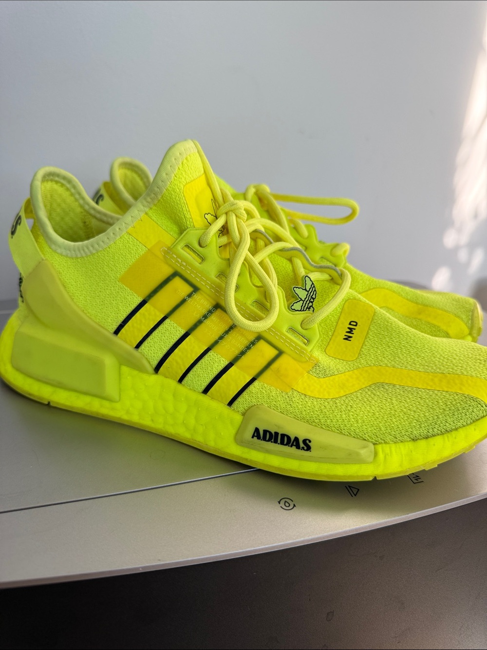 adidas unisex Neon Yellow Athletic Sneakers